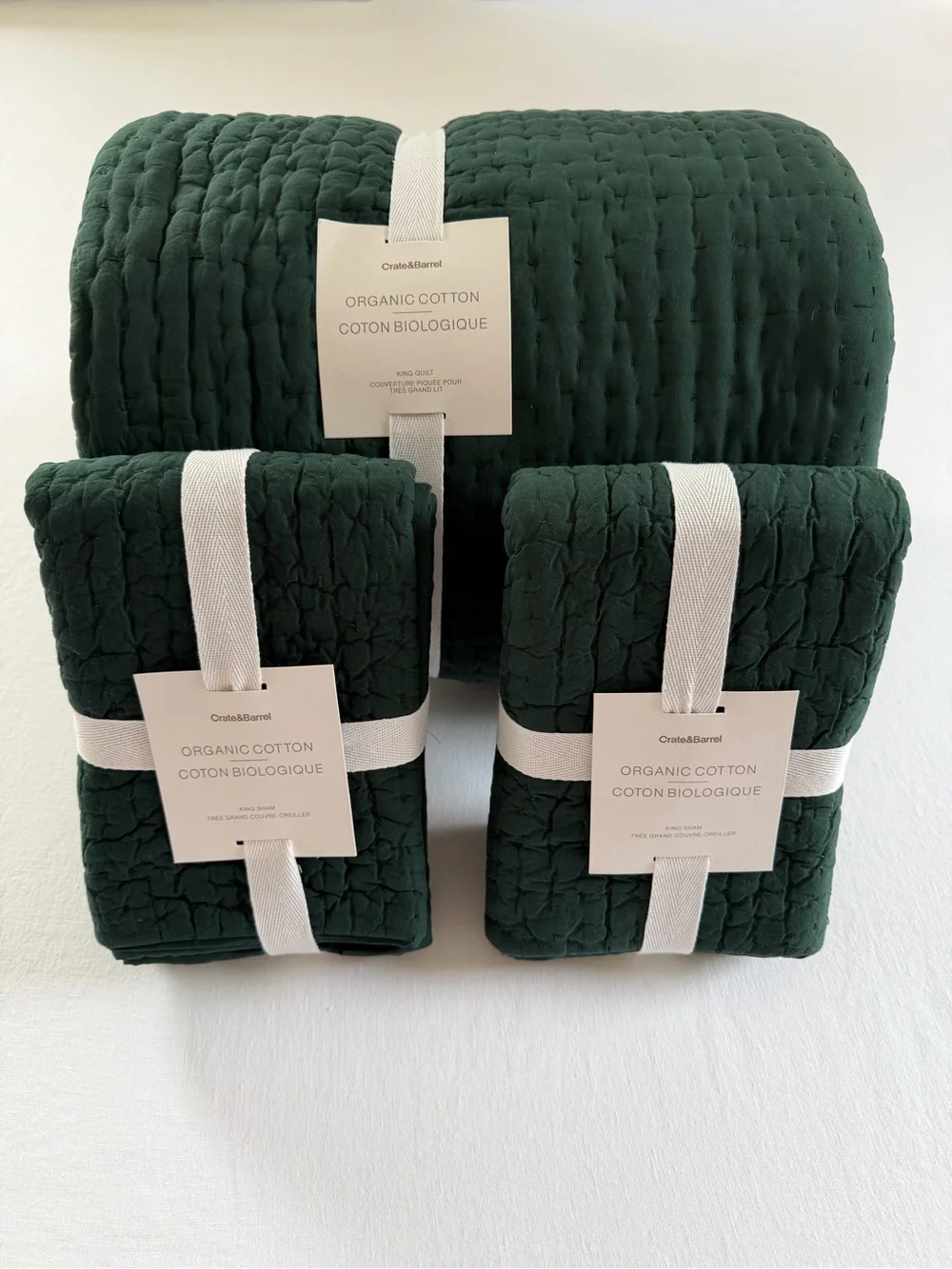 Crate & Barrel Organic Cotton Quilt Set